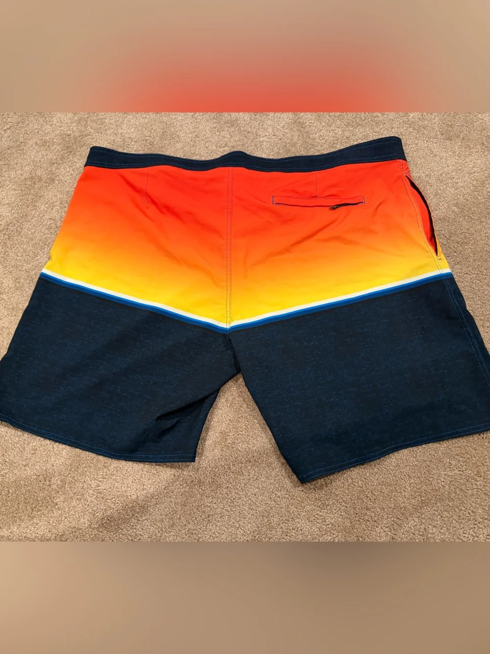 Ron Jon Surf Shop Sunset Gradient Board Shorts Men’s Size 44 Swim Trunks